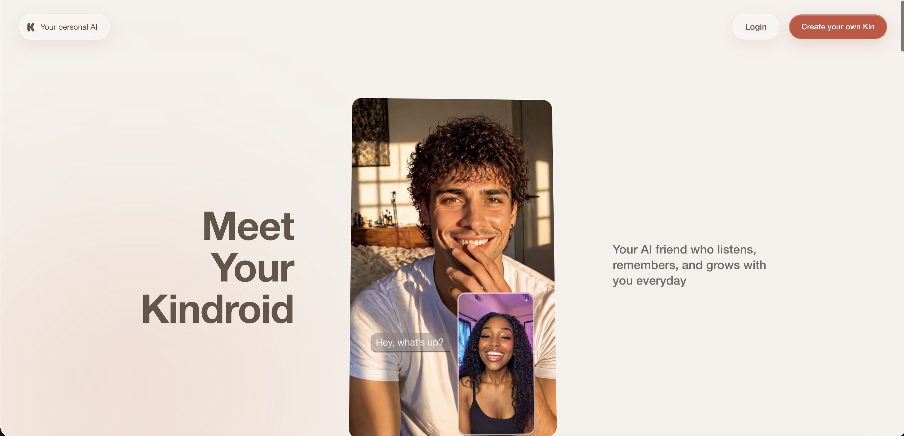 Kindroid screenshot